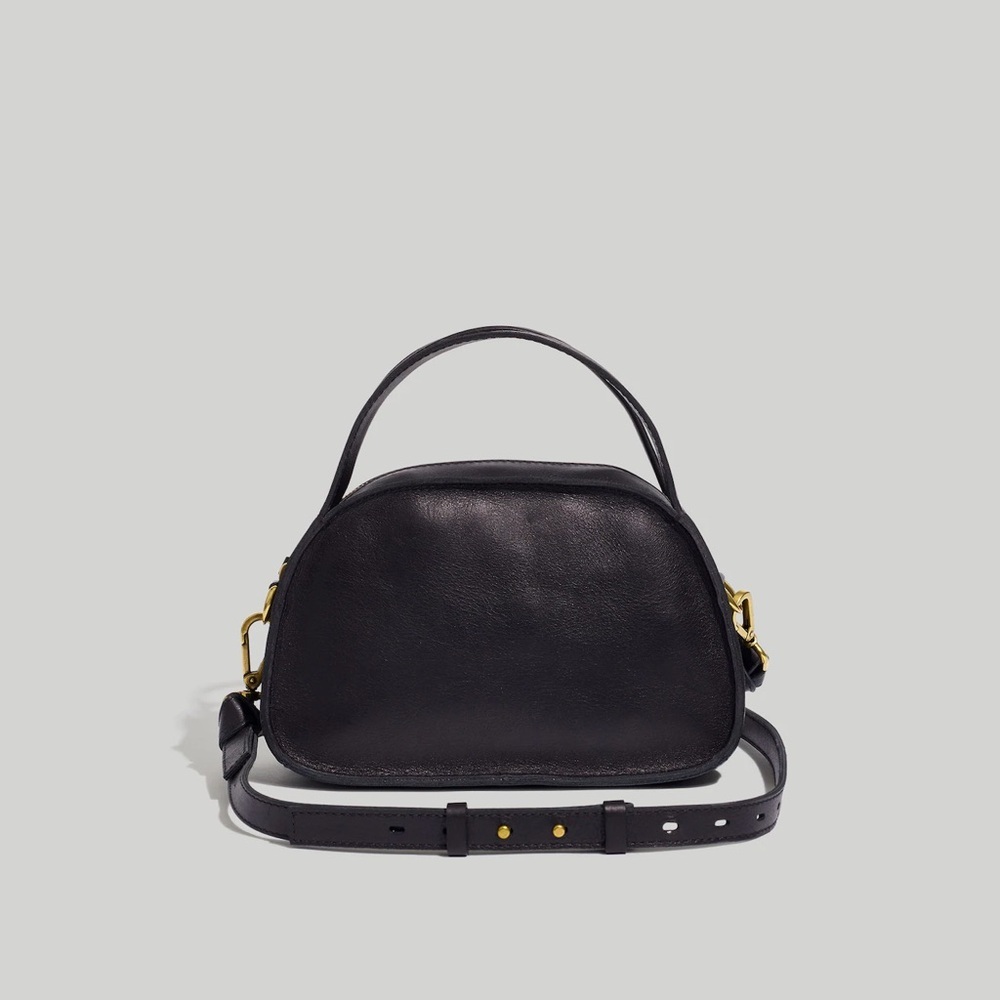 Madewell The Sydney Zip-Top Crossbody Bag in True Black